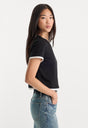 THE LAYERED TEE | BLACK-3 | GOOD AMERICAN | MODEL