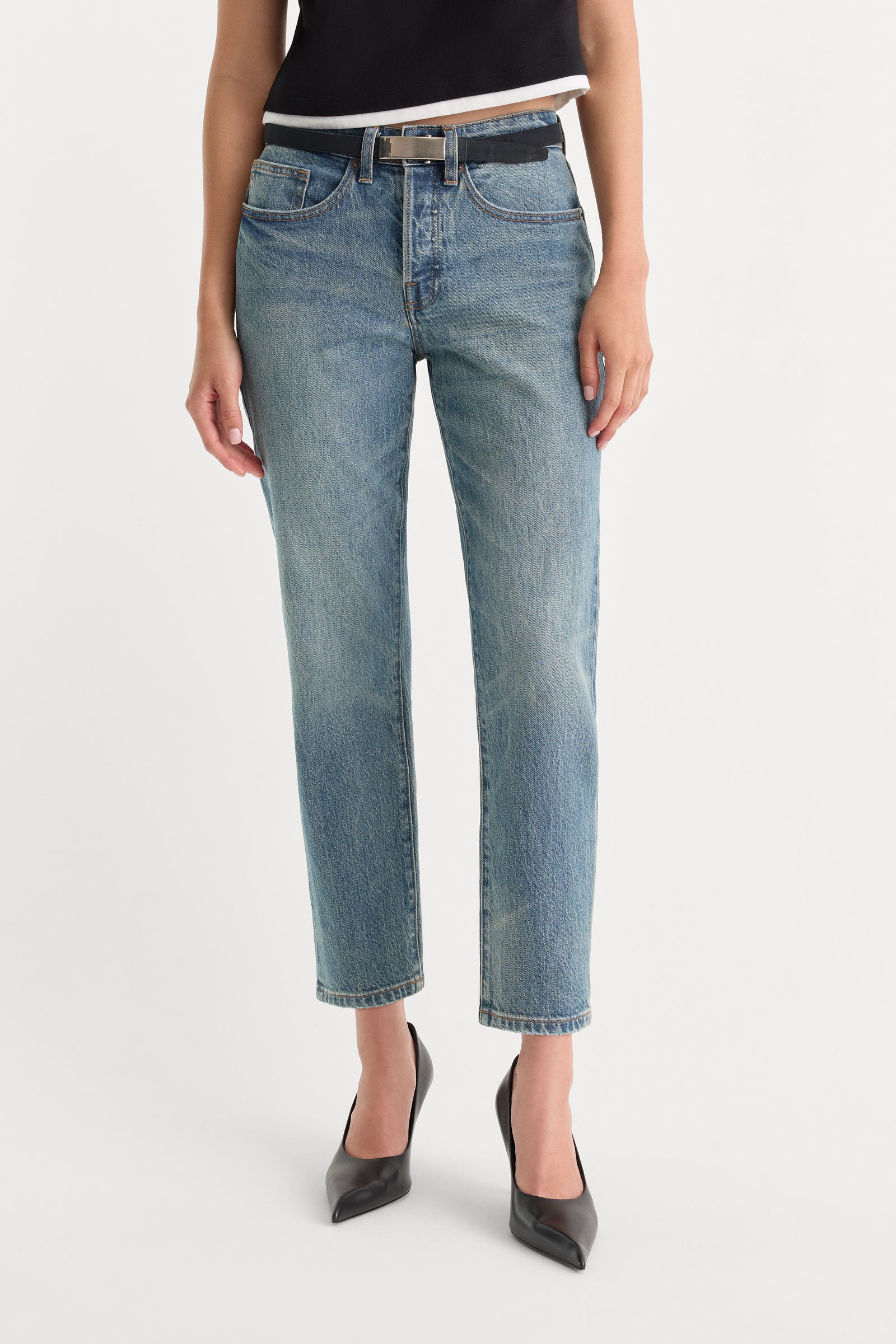 VINTAGE STRAIGHT ANKLE JEANS | OAK
