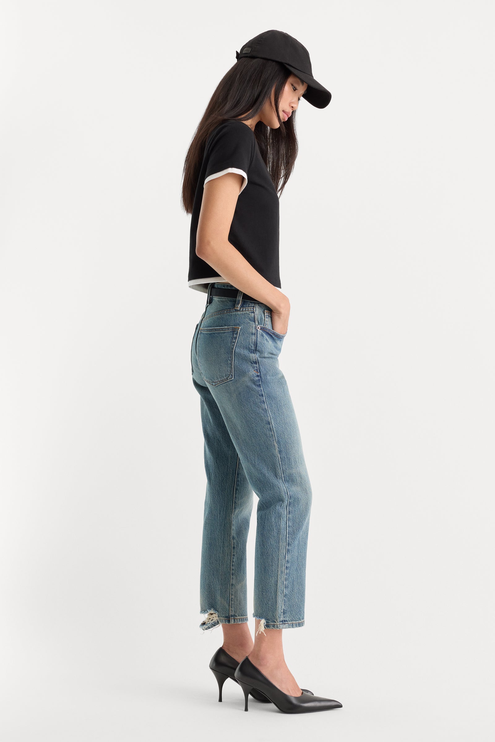 VINTAGE STRAIGHT ANKLE JEANS | OAK