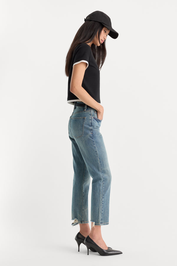 VINTAGE STRAIGHT ANKLE JEANS | OAK