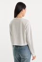 THE LONG SLEEVE LAYERED TEE | VINTAGE GREY-4 | GOOD AMERICAN | MODEL