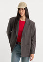 THE OVERSIZED BLAZER | CHARCOAL MINI HOUNDSTOOTH-6 | GOOD AMERICAN | MODEL