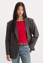 THE OVERSIZED BLAZER | CHARCOAL MINI HOUNDSTOOTH-1 | GOOD AMERICAN | MODEL