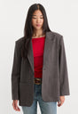 THE OVERSIZED BLAZER | CHARCOAL MINI HOUNDSTOOTH-4 | GOOD AMERICAN | MODEL