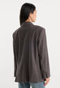 THE OVERSIZED BLAZER | CHARCOAL MINI HOUNDSTOOTH-7 | GOOD AMERICAN | MODEL