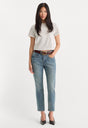 THE LAYERED TEE | VINTAGE GREY-5 | GOOD AMERICAN | MODEL