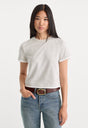 THE LAYERED TEE | VINTAGE GREY-1 | GOOD AMERICAN | MODEL