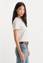 THE LAYERED TEE | VINTAGE GREY-2 | GOOD AMERICAN | MODEL