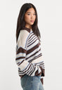 THE OVERSIZED RUGBY SWEATER | MOCHA STRIPE-4 | GOOD AMERICAN | MODEL