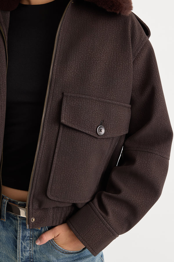 THE BETTER THAN LEATHER BOMBER JACKET | ESPRESSO
