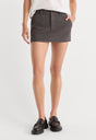 THE TROUSER MINI SKIRT | CHARCOAL MINI HOUNDSTOOTH-3 | GOOD AMERICAN | MODEL