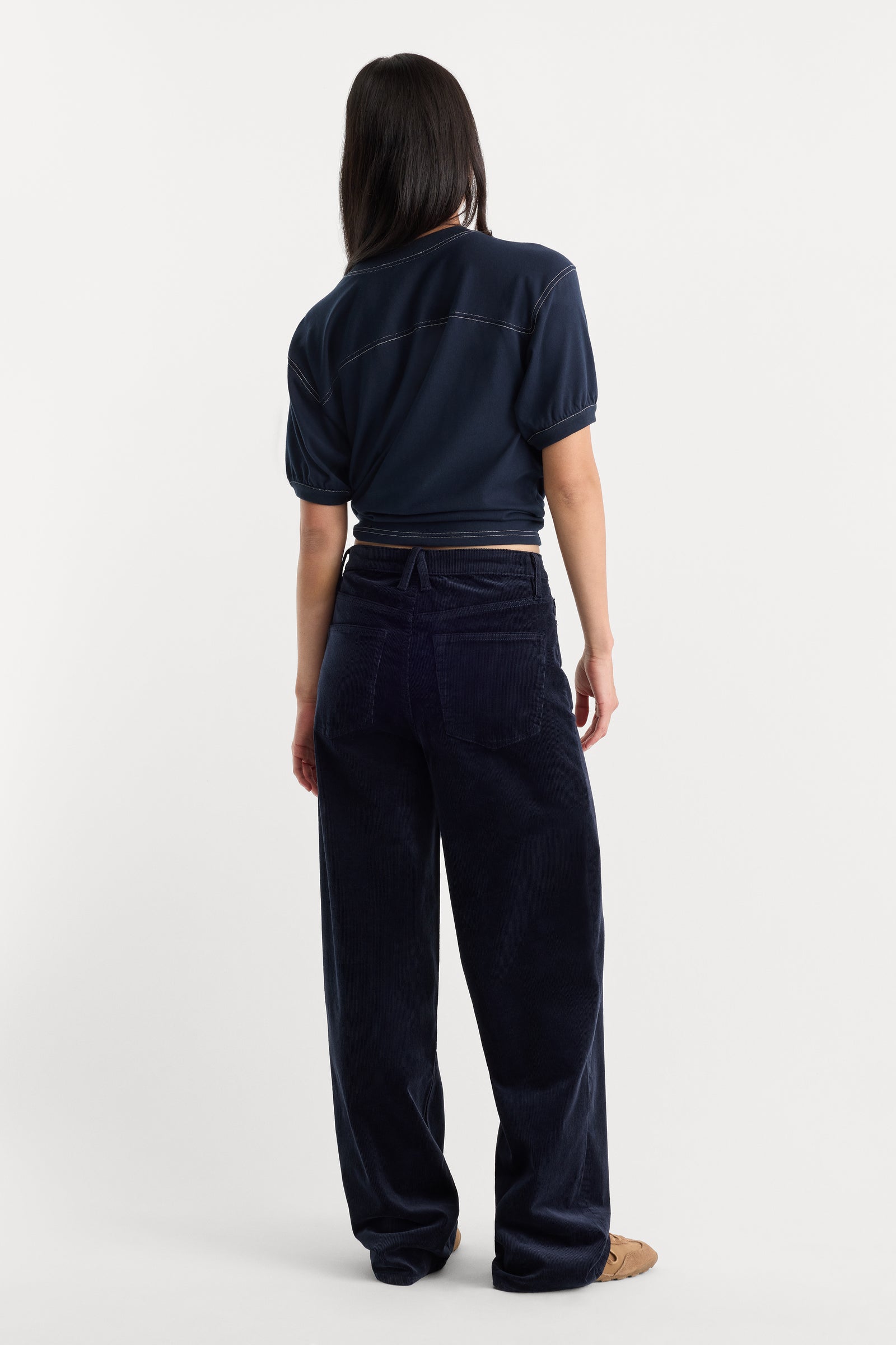 VINTAGE WIDE CORDUROY PANT | NEW NAVY002