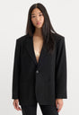 THE OVERSIZED BLAZER | BLACK001-1 | GOOD AMERICAN | MODEL