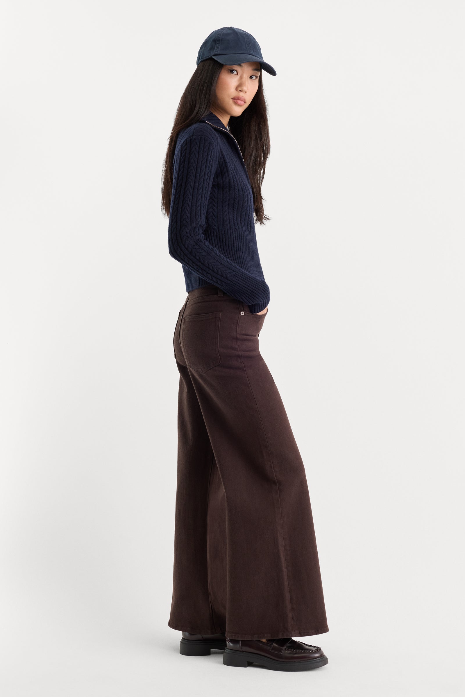 GOOD WAIST PALAZZO ANKLE JEANS | ESPRESSO