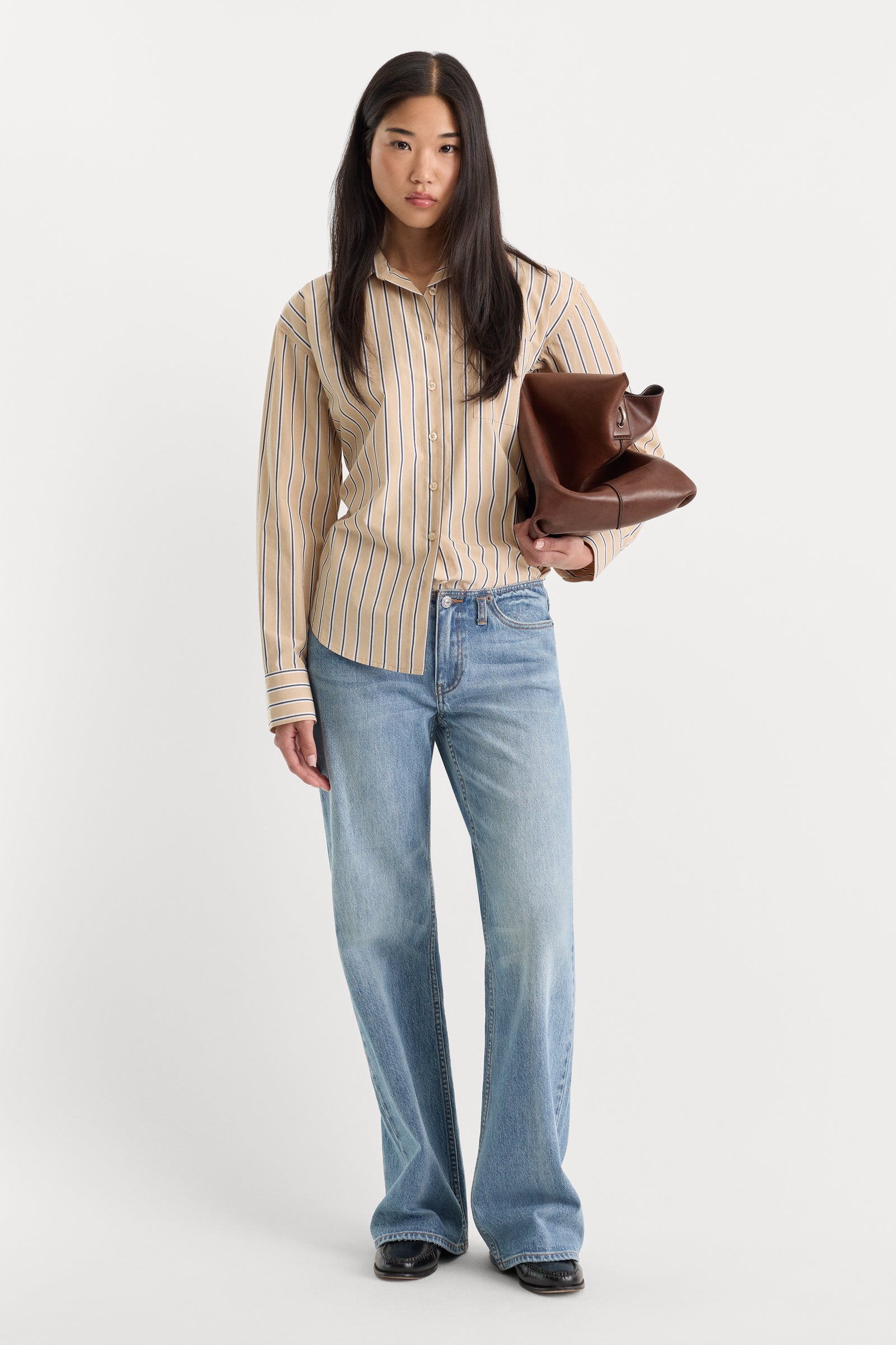 THE POPLIN EASY SHIRT | DUNE MULTI STRIPE