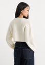 THE CHUNKY KNIT CARDIGAN | CHALK-6 | GOOD AMERICAN | MODEL