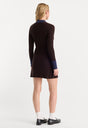 THE KNIT POLO MINI DRESS | ESPRESSO-5 | GOOD AMERICAN | MODEL