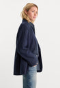 THE OVERSIZED BLAZER | NAVY PINSTRIPE-3 | GOOD AMERICAN | MODEL