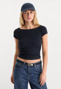 THE VARIEGATED RIB TOP | NEW NAVY002-1 | GOOD AMERICAN | MODEL