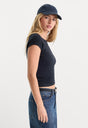 THE VARIEGATED RIB TOP | NEW NAVY002-3 | GOOD AMERICAN | MODEL
