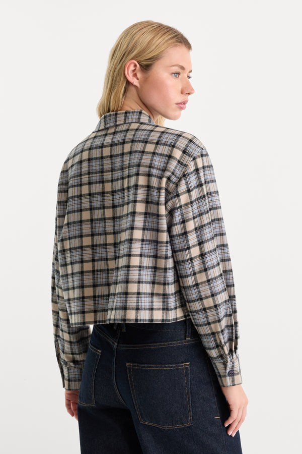 THE PATCH POCKET SHIRT | TAN PLAID