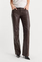 BETTER THAN LEATHER LOW RISE BOOTCUT PANT | ESPRESSO-3 | GOOD AMERICAN | MODEL