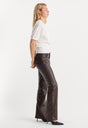 BETTER THAN LEATHER LOW RISE BOOTCUT PANT | ESPRESSO-4 | GOOD AMERICAN | MODEL