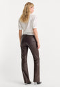 BETTER THAN LEATHER LOW RISE BOOTCUT PANT | ESPRESSO-5 | GOOD AMERICAN | MODEL
