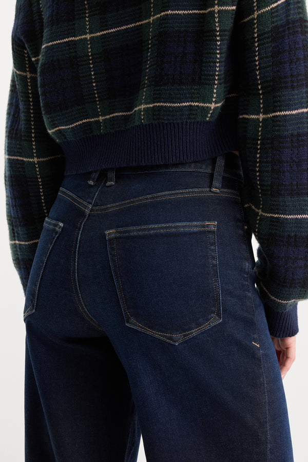 GOOD WAIST PALAZZO ANKLE JEANS | RINSE-6 | GOOD AMERICAN | MODEL