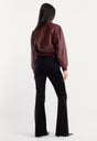 VELVET GOOD LEGS FLARE PANT | BLACK-5 | GOOD AMERICAN | MODEL