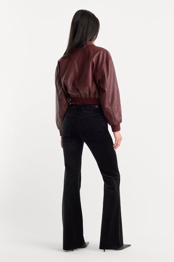 VELVET GOOD LEGS FLARE PANT | BLACK-5 | GOOD AMERICAN | MODEL