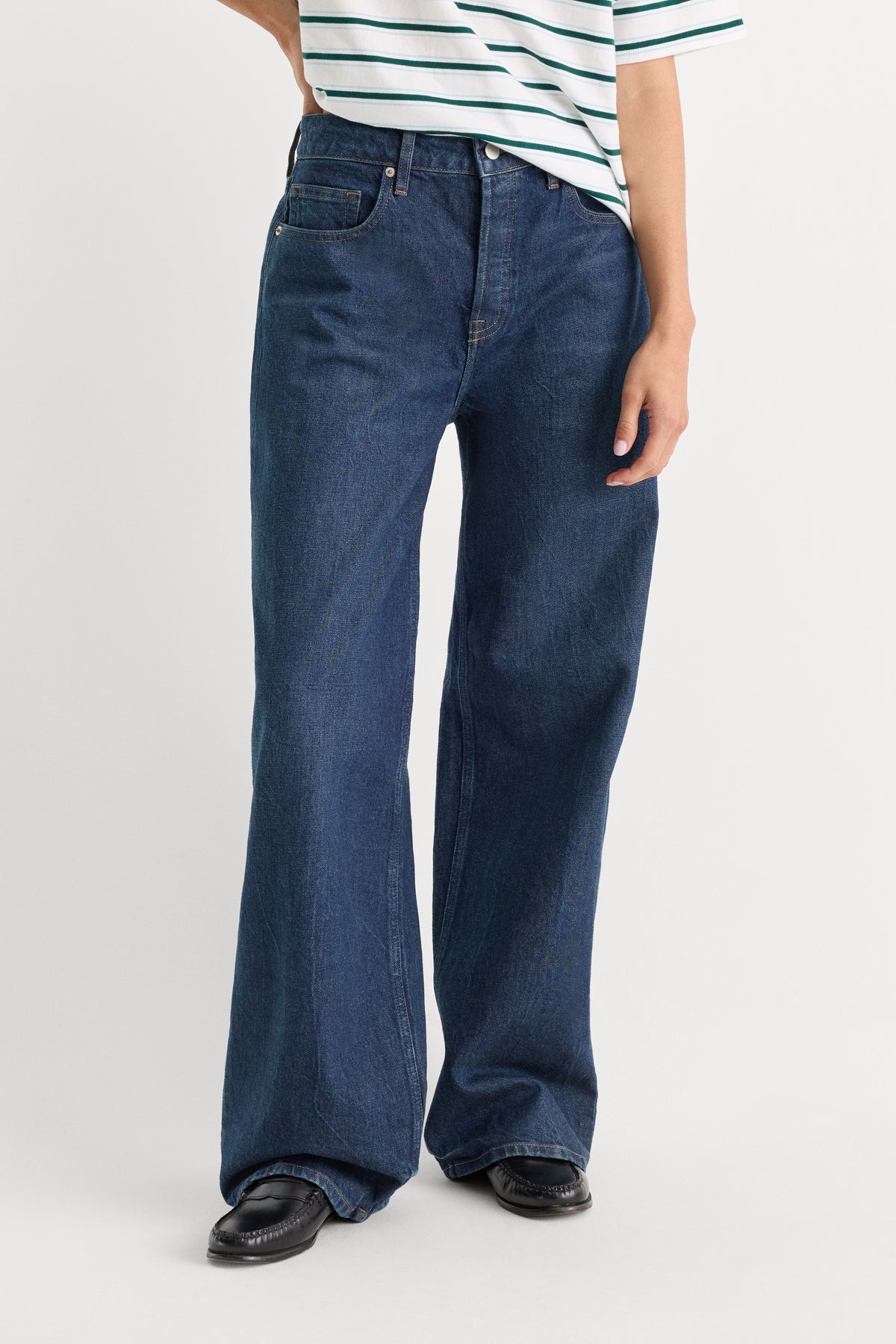 VINTAGE WIDE JEANS | QUIRK-2 | GOOD AMERICAN | MODEL