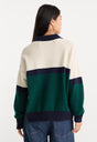 THE OVERSIZED RUGBY SWEATER | FOREST BLOCKED STRIPE-6 | GOOD AMERICAN | MODEL