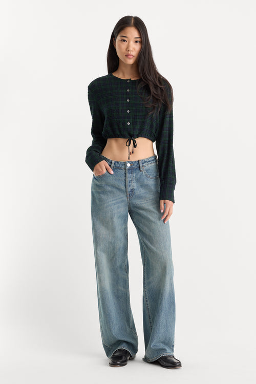 VINTAGE WIDE JEANS | OAK-1 | GOOD AMERICAN | MODEL