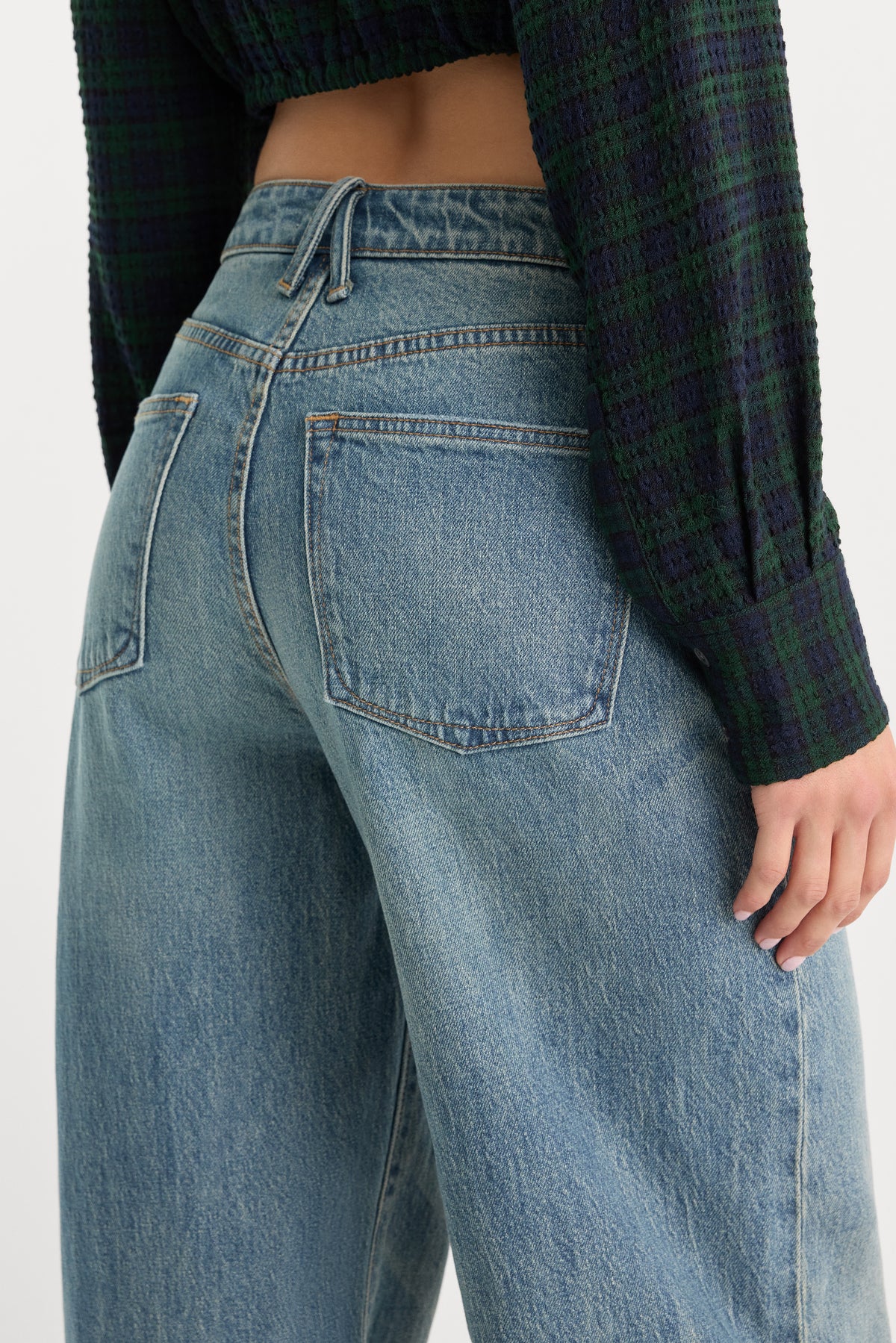 VINTAGE WIDE JEANS | OAK-5 | GOOD AMERICAN | MODEL