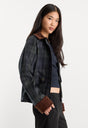 THE HERITAGE JACKET | NAVY AND GREEN PLAID-2 | GOOD AMERICAN | MODEL