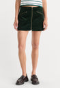 THE CORD MINI SKIRT | FOREST GREEN-3 | GOOD AMERICAN | MODEL