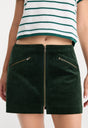 THE CORD MINI SKIRT | FOREST GREEN-2 | GOOD AMERICAN | MODEL