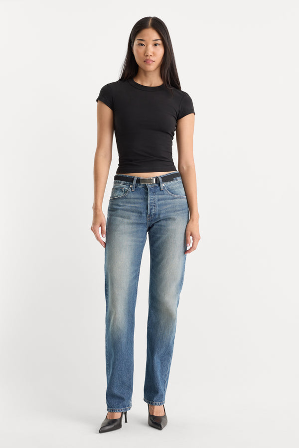 VINTAGE STRAIGHT JEANS | INDIGO1282-1 | GOOD AMERICAN | MODEL