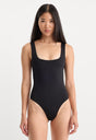 SCULPTING MODERN TANK BODYSUIT | BLACK-2 | GOOD AMERICAN | MODEL