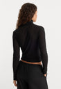 THE SHEER RIB TURTLENECK | BLACK001-5 | GOOD AMERICAN | MODEL