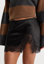 THE LACE TRIM SKIRT | BLACK001-2 | GOOD AMERICAN | MODEL