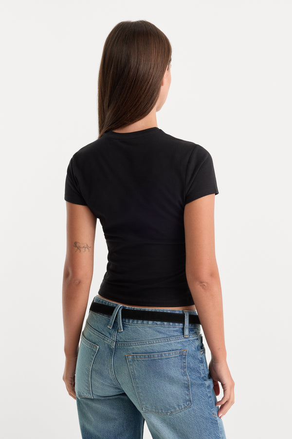 THE BABY TEE | BLACK-4 | GOOD AMERICAN | MODEL