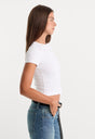 THE BABY TEE | WHITE-2 | GOOD AMERICAN | MODEL