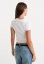 THE BABY TEE | WHITE-4 | GOOD AMERICAN | MODEL