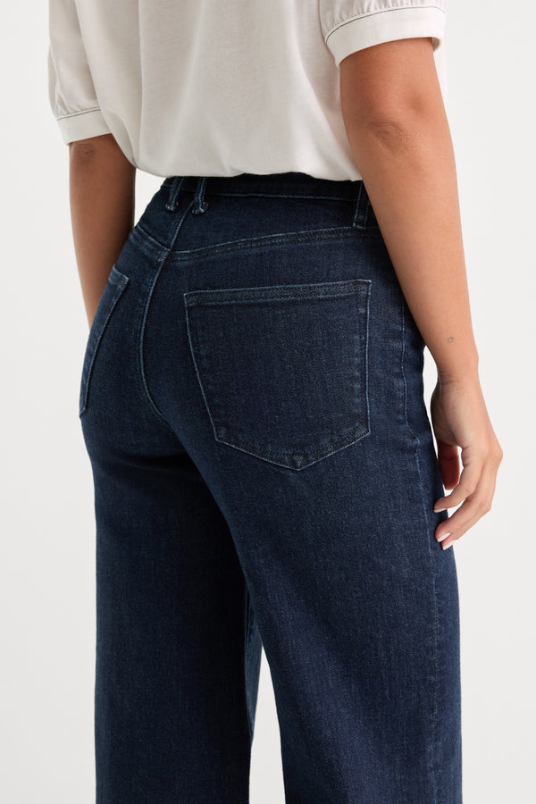 GOOD WAIST PALAZZO JEANS | INDIGO1153-6 | GOOD AMERICAN | MODEL