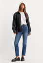ALWAYS FITS GOOD PETITE STRAIGHT JEANS | INDIGO571-3 | GOOD AMERICAN | MODEL