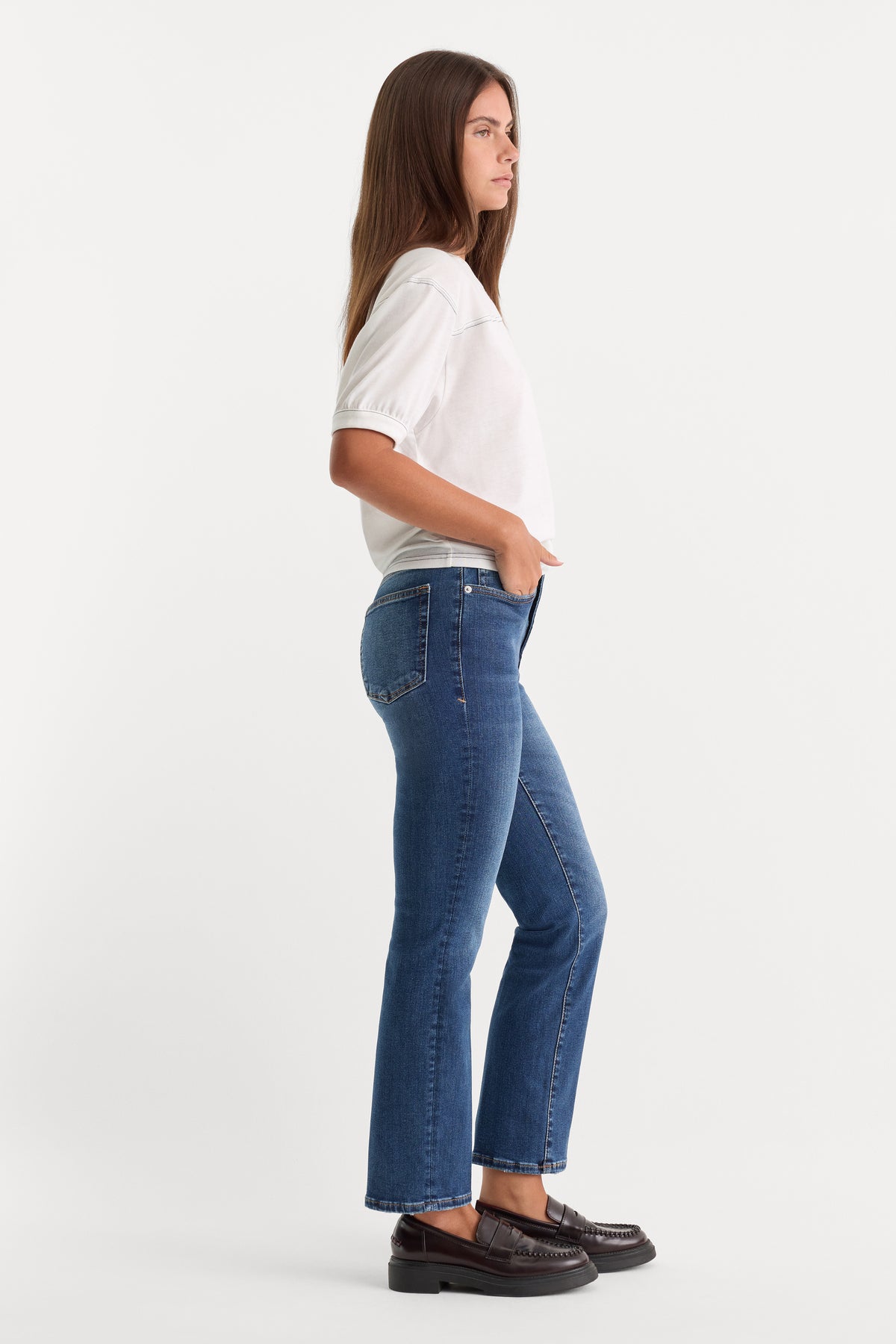 ALWAYS FITS GOOD LEGS STRAIGHT JEANS LONG | INDIGO571-2 | GOOD AMERICAN | MODEL