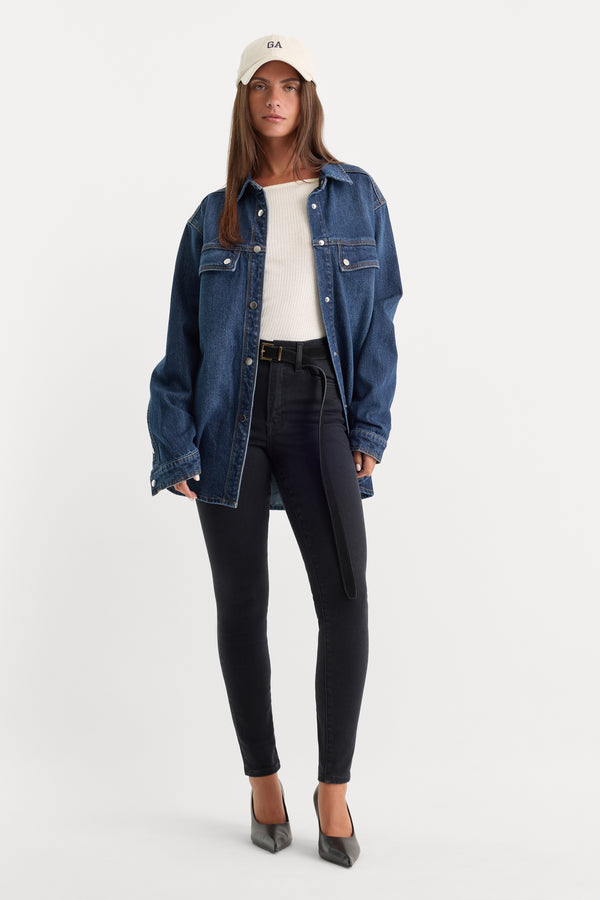 ALWAYS FITS GOOD LEGS SKINNY JEANS | BLACK165-4 | GOOD AMERICAN | MODEL
