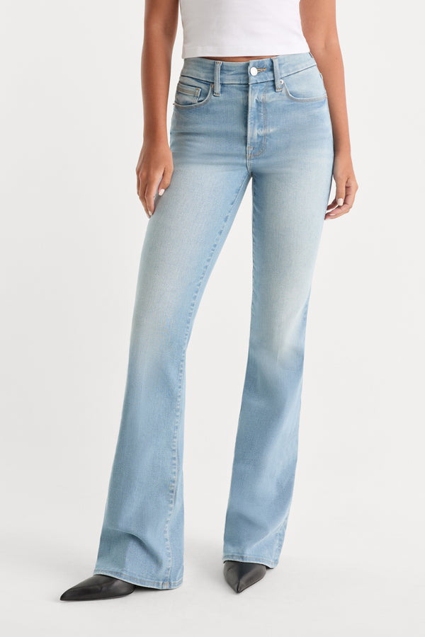 ALWAYS FITS GOOD CLASSIC BOOTCUT JEANS | INDIGO448-4 | GOOD AMERICAN | MODEL
